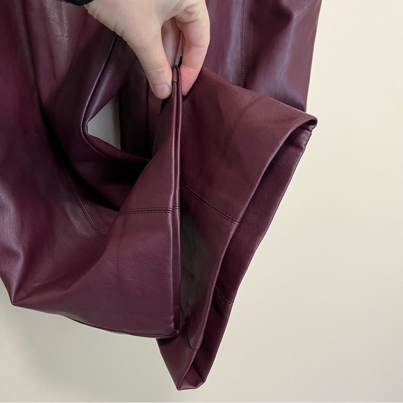 Anne Taylor Petite The Petite Faux Leather Easy Straight Crop Pant - Picture 5 of 16